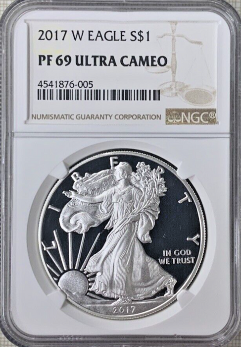 2017-W American Proof $1 Silver Eagle NGC PF 69 ULTRA CAMEO (49)