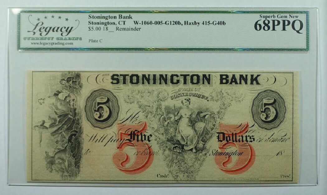 Stonington Bank, Stonington, CT-Haxby 415-G40b, Superb GEM 68 PPQ