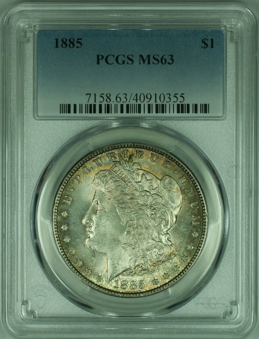 1885 Morgan Silver Dollar S$1 PCGS MS-63 Lightly Toned(33)