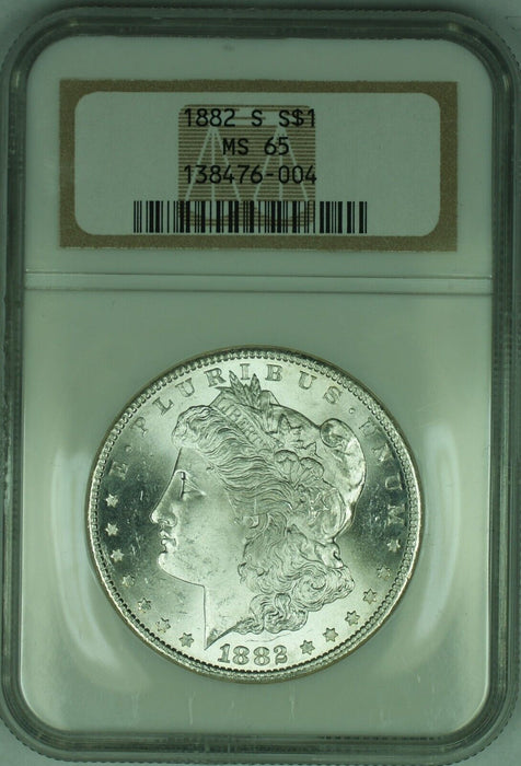 1882-S Morgan Silver Dollar $1 Coin NGC MS 65 (49)