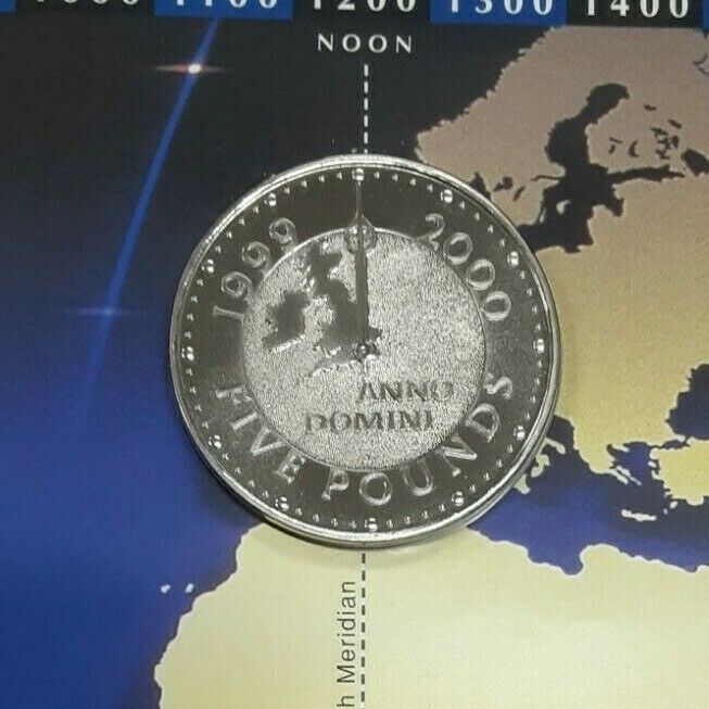 1999/2000 Great Britain 5 Pound Proof Coin UK Millennium in Royal Mint Folder