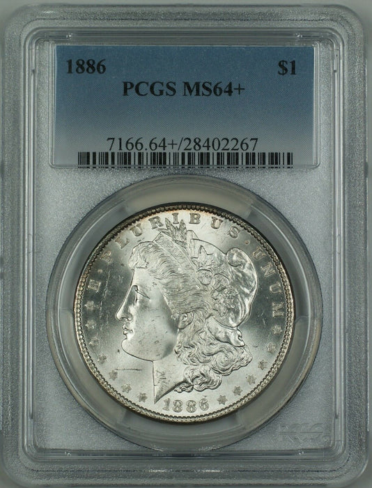 1886 Morgan Silver Dollar PCGS MS-64+ (Better Coin) DMK