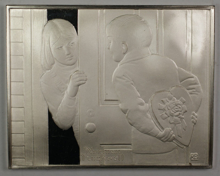 Norman Rockwell Fondest Memories The First Date Sterling Silver Proof Ingot