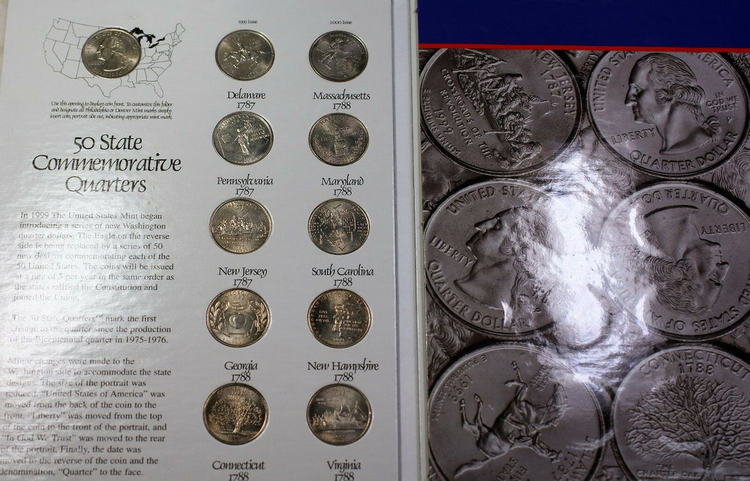 1999-2008 United States Quarters Complete Panavu Album 50 Coin Collection