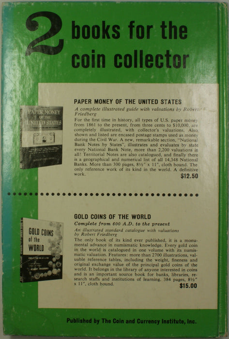 1960 Green Book Appraising and Selling Your Coins by Coin and Currency Institute