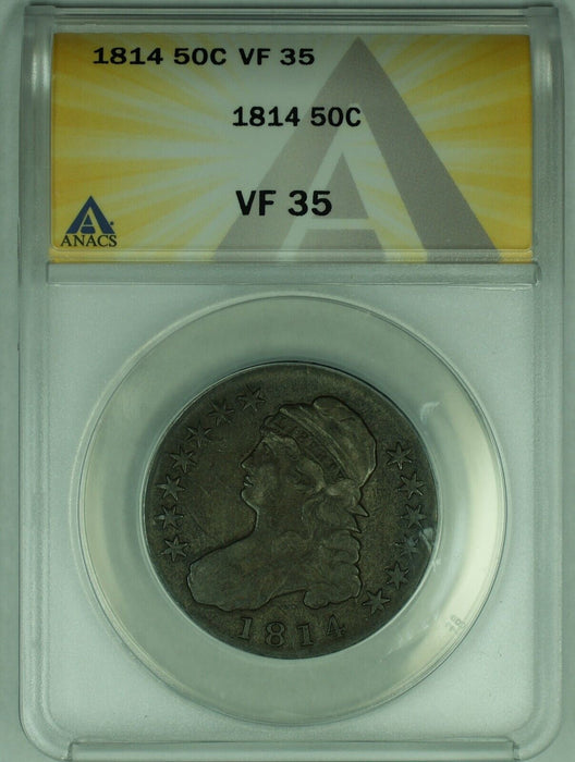 1814 Bust Half Dollar .50C ANACS VF 35