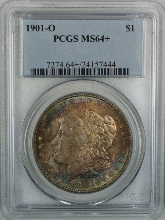 1901-O Morgan Silver Dollar Coin, PCGS MS-64+, Toned