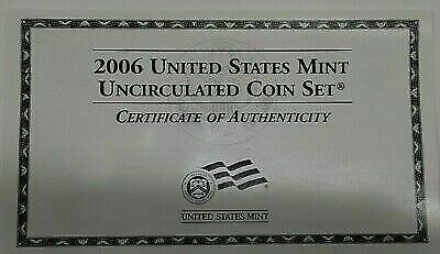 2006 P&D United States 20 Coin BU Mint Set as Issued In OGP W/ Envelope & COA
