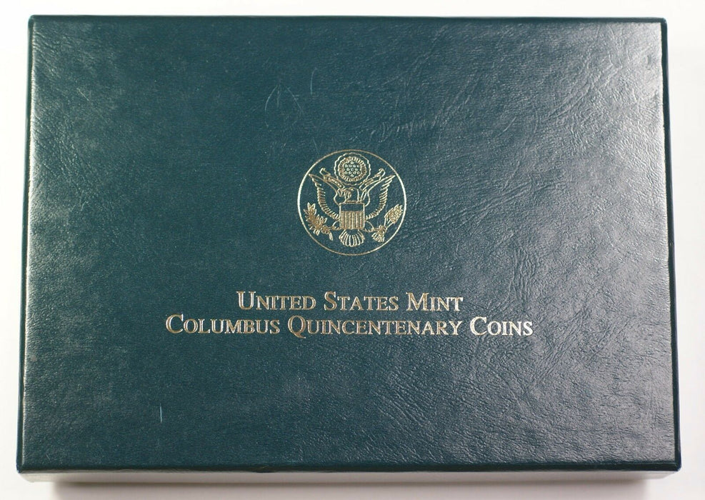 1992 Columbus Quincentenary $5 $1 50c Proof & UNC Gold, Silver, Clad 6 Coin Set