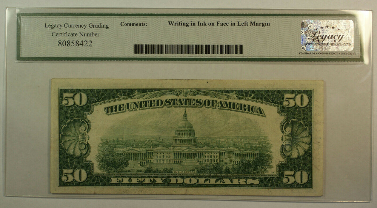 1950-A $50 Fifty Dollar Bill *STAR* Note Federal Reserve FRN 2108-C Legacy XF-45