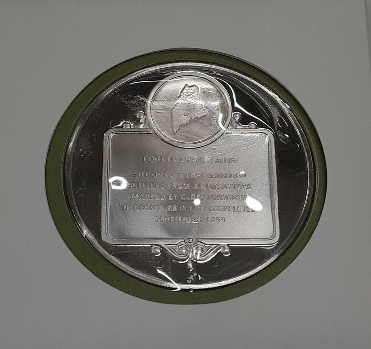 1971 Fort Halifax ME Great Historic Sites PR Silver Medal in First Day Cover