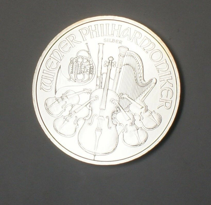 2008 1.50 Euros Austrian Republic 999 Fine Silver Weiner Philharmoniker Coin