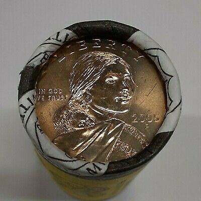 2005-P BU Roll of 25 Sacagawea Native American $1 Dollar Coins
