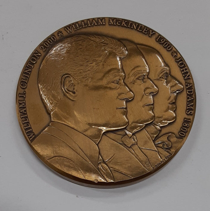 2000 America's Millennium 2.75 Inch Bronze Medal/Adams-McKinley-Clinton
