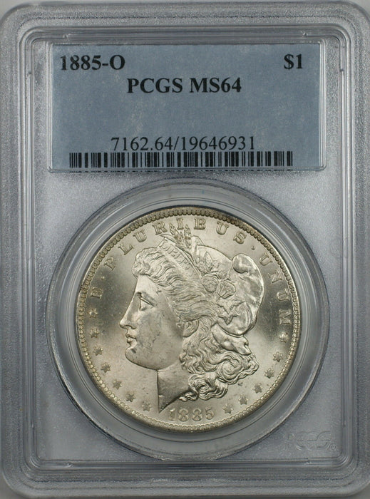 1885-O Morgan Silver Dollar $1 PCGS MS-64 (Better Coin) (7M)