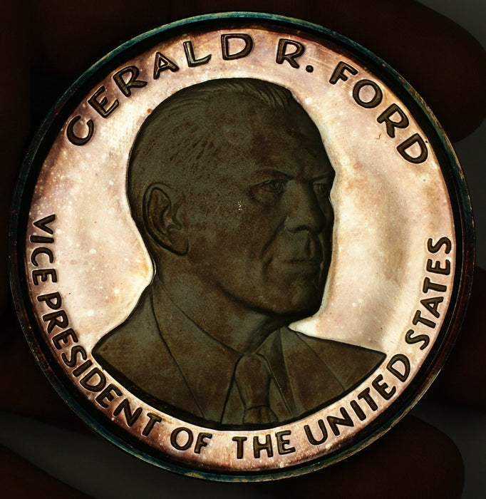 Gerald R Ford First Vice President Under 25th Amendment Large Pure Silver Medal