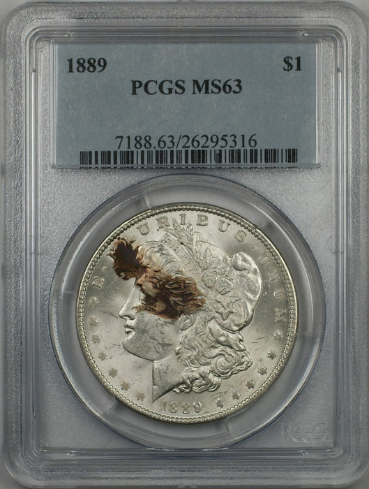 1889 Morgan Silver Dollar $1 PCGS MS-63 (3D)