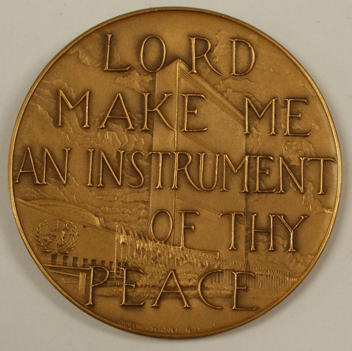 1965 Medal Celebrating Pope Paul VI's Mission to the United Nations, W/ Facts