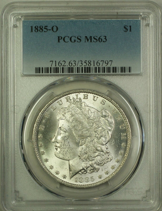 1885-O Morgan Silver Dollar $1 PCGS MS-63 (Better Coin) (5H)