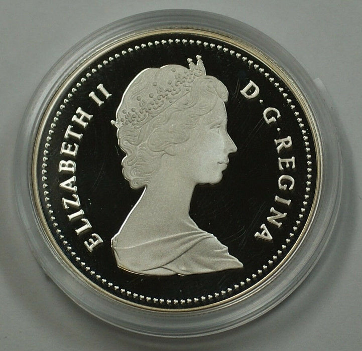 1987 Canada .500 Fine Silver Dollar Proof Coin With Case and COA