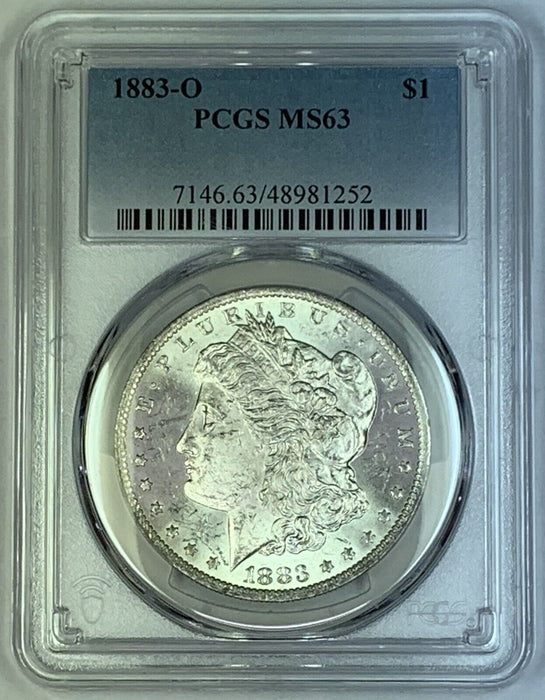 1883-O Morgan Silver $1 Dollar Coin PCGS MS 63 (7) F