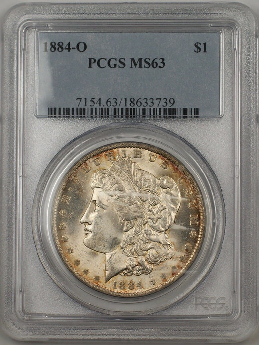 1884-O Morgan Silver Dollar $1 PCGS MS-63 Better Coin Lightly Toned (BR-16 I)