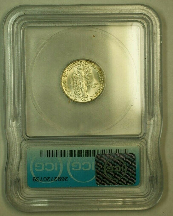 1943 Silver Mercury Dime 10c Coin ICG MS-66 (2D)