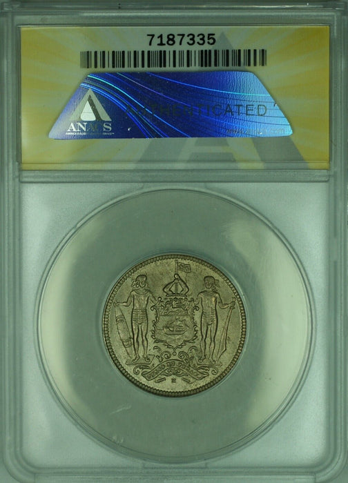 1903-H British North Borneo 2.5 Cent Coin  ANACS MS-63 (WB2c)