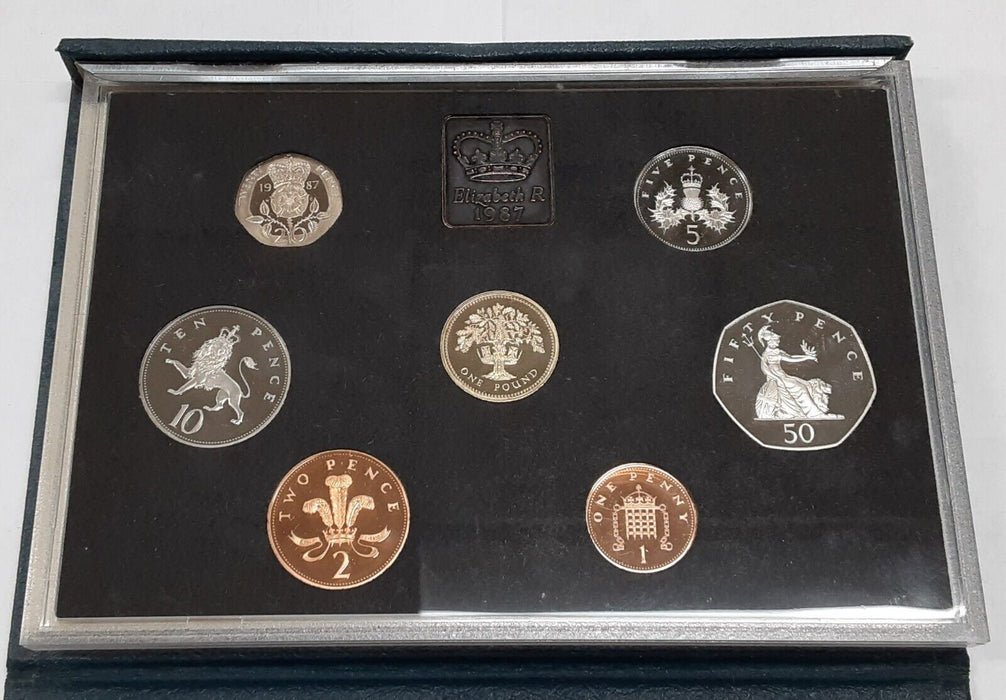 1987 United Kingdom Proof Set-7 GEM UK Coins With OGP