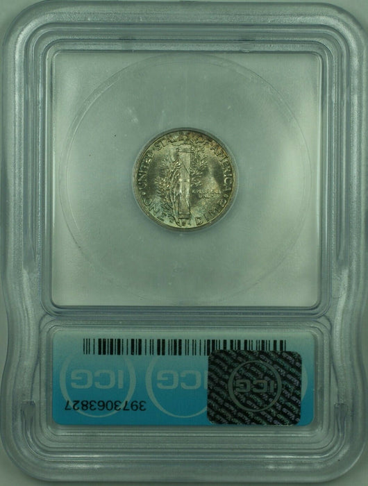 1944-S Silver Mercury Dime 10c ICG MS-65 Lightly Toned
