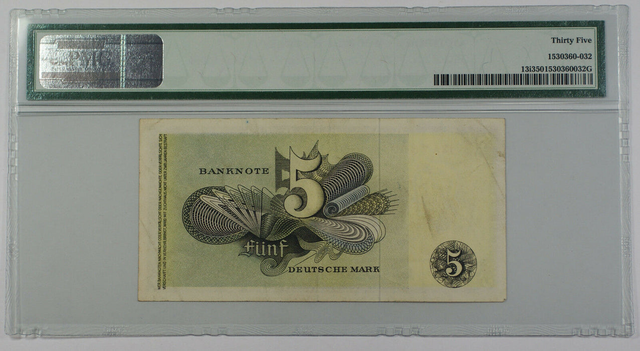 1948 Germany - Federal Republic 5 Deutsche Mark Note Pick# 13i PMG 35 Choice VF