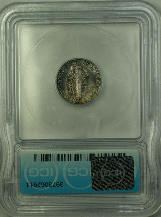 1940 Silver Mercury Dime 10c Coin ICG MS-65 Toned Gem BU (D)
