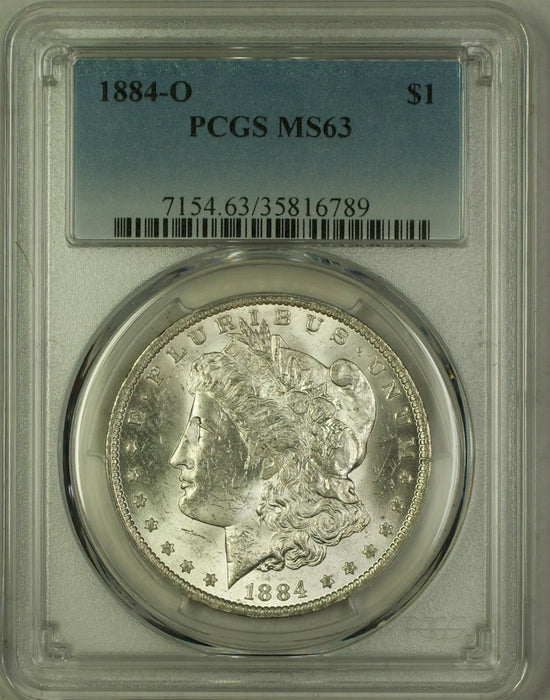 1884-O Morgan Silver Dollar $1 Coin PCGS MS-63 (5D)