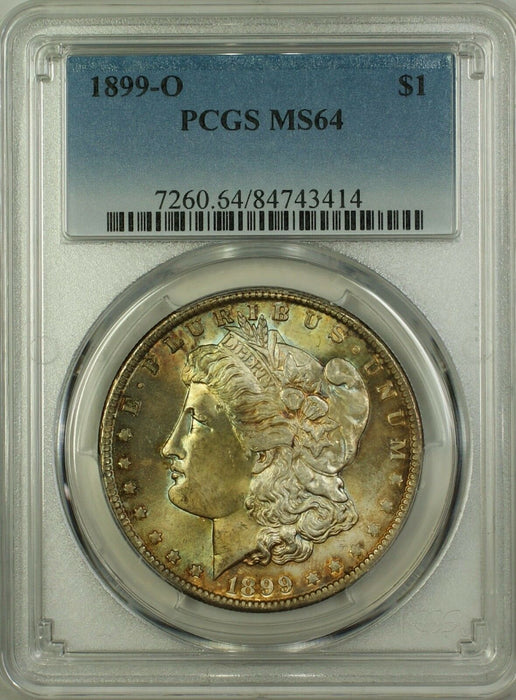 1899-O Morgan Silver Dollar $1 PCGS MS-64 Toned (Better Coin) (16)