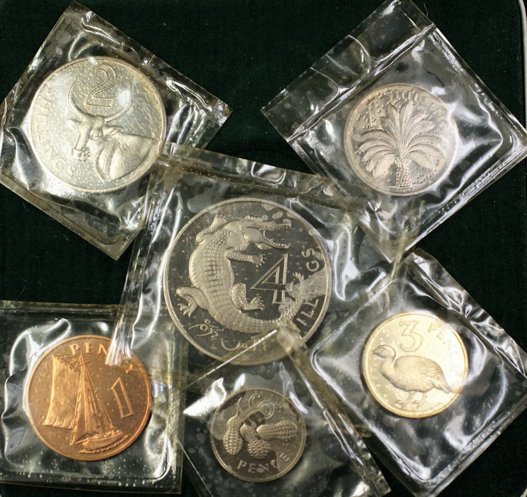 1966 The Gambia 6 Coin Proof Set in the Original Government Packaging
