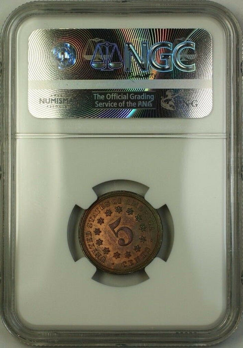 1866 Nickel Pattern Proof 5c Coin NGC PF-61 BN J-517 *Private Restrike* Judd WW