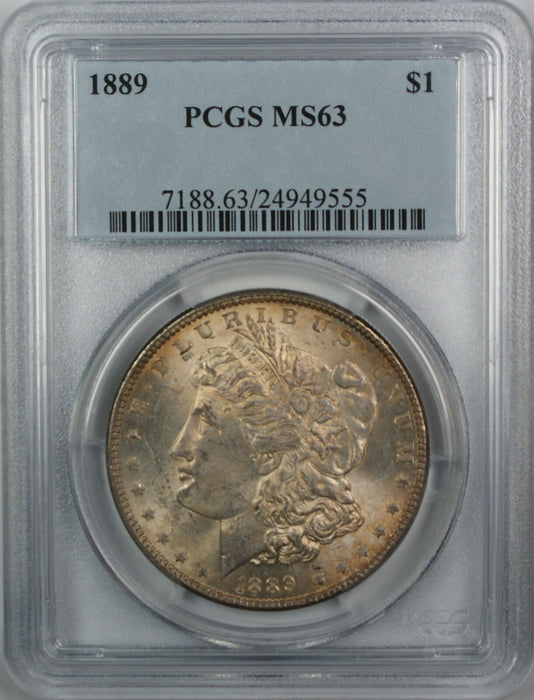 1889 Morgan Silver Dollar, PCGS MS-63, Toned, JT