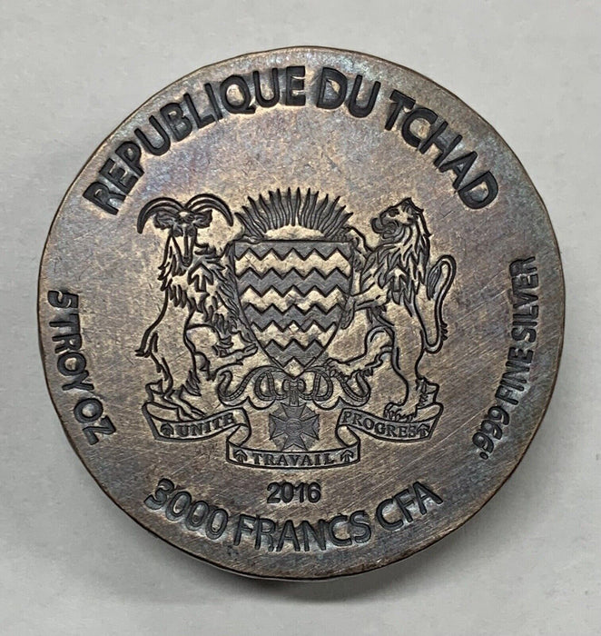 2016 King Tut Coin 5 OZ .999 Fine Silver, Scottsdale Mint
