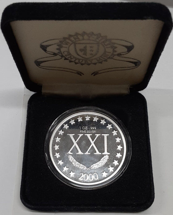 21st Century Mint .999 Fine Silver 1 Troy Oz Gem Proof Round - in Case