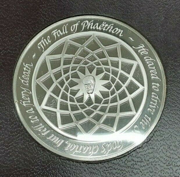 Franklin Mint Genius of Michelangelo PF .925 Silver Medal- The Fall of Phaethon