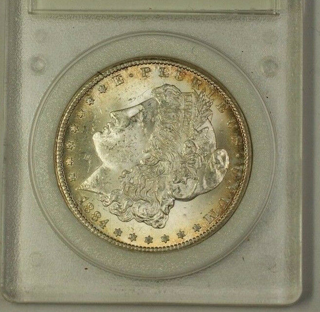 1884-CC Morgan Silver Dollar $1 collectible encapsulation Choice (A)