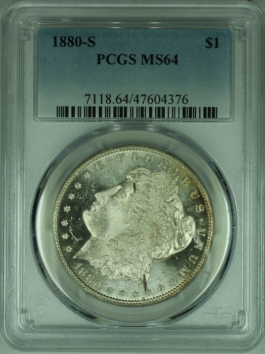 1880-S Morgan Silver Dollar Blast White PCGS MS 64 C 47