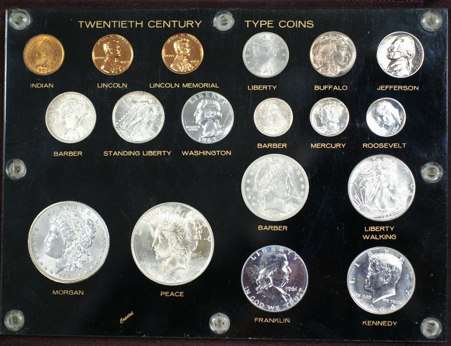 Type Collection 20th Century United States Brilliant Uncirculated Silver 18 Coin