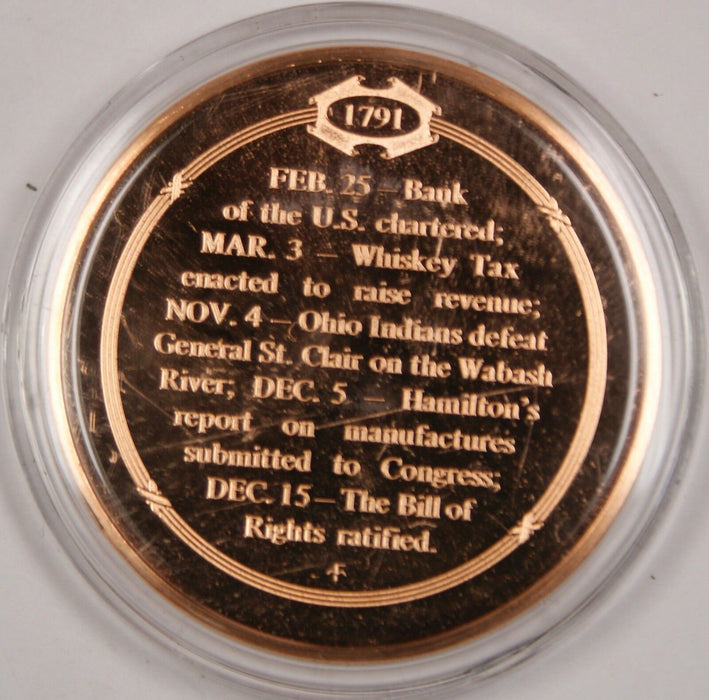 Bronze Proof Medal Bill of Rights Guarantees Individual Freedoms Dec 15 1791
