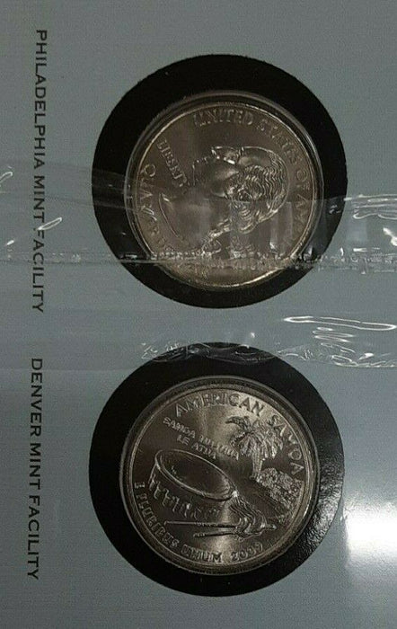 Samoa 2009 P&D Territories Quarter Set in Orig. US Mint Coin Cover w/Stamp