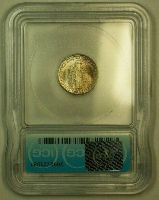 1945-D Silver Mercury Dime 10c Coin ICG MS-66 C (FB IOO) (Toned)