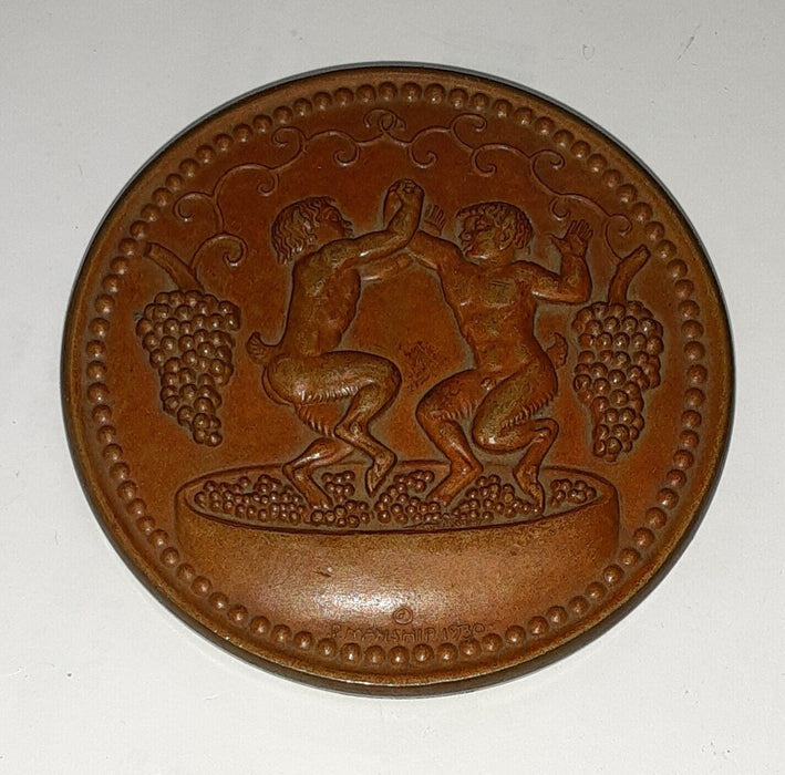 Vintage HR 2 7/8" Dia. Bronze Medal Dionysus by MACo Medalists Soc. 2nd Issue