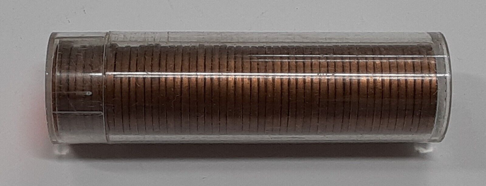 1950 Lincoln Cent Roll - 50 UNC Coins Total in Coin Tube - Toned