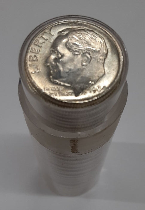 1964-D United States Roll of Silver Roosevelt Dimes 50 Coins Total