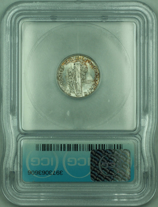1941 Mercury Silver Dime 10c Coin ICG MS-65 Toned (Y)